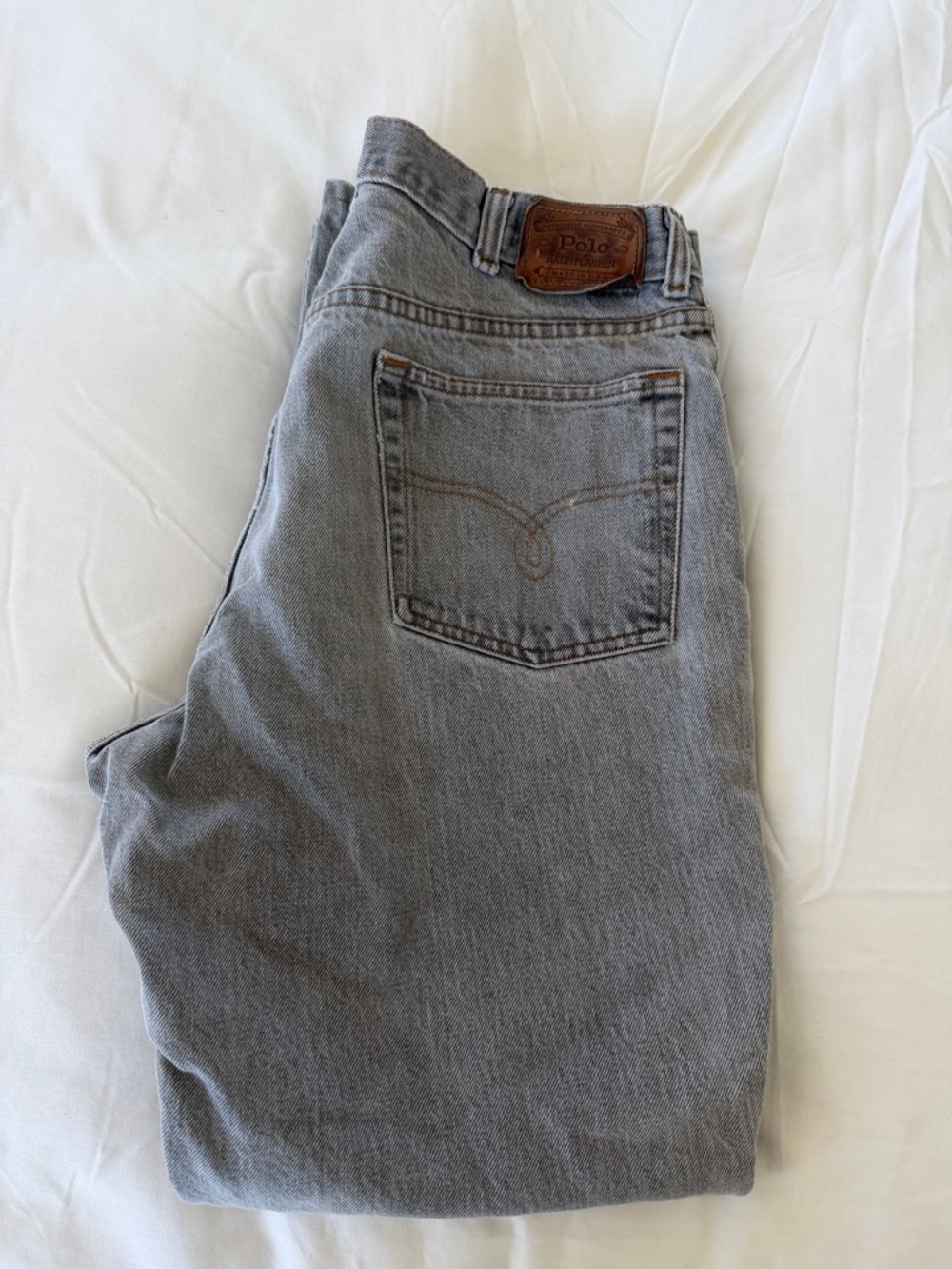 Vintage Polo by Ralph Lauren Gray Straight-Leg Jeans